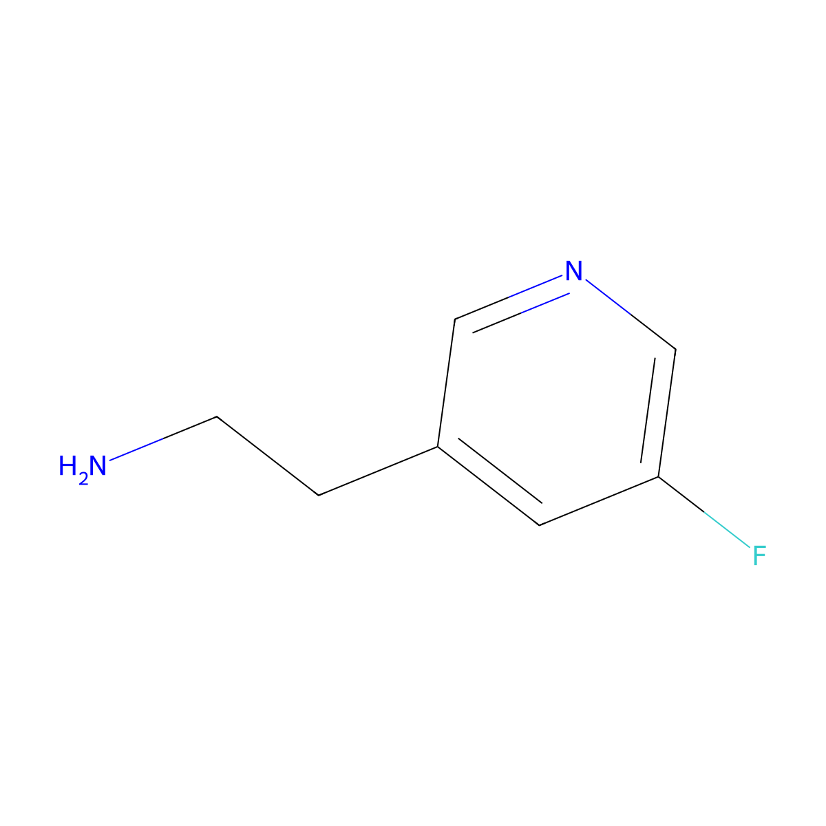2-(5-Fluoropyridin-3-YL)ethanamine molecular structure, CAS 1000537-08-5