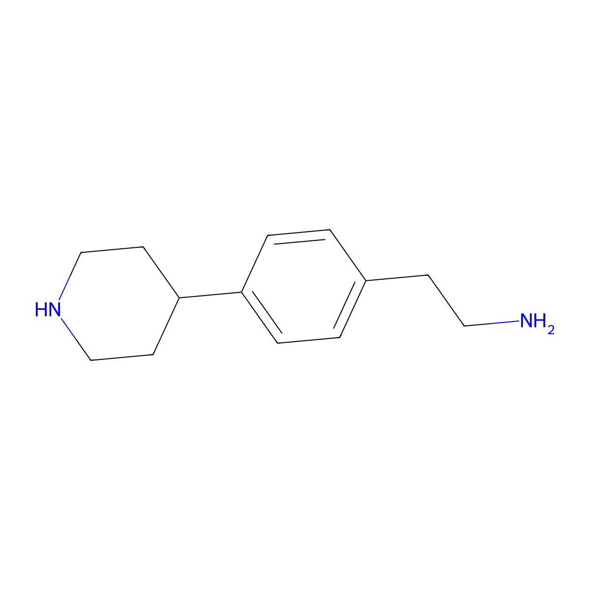 2-[4-(Piperidin-4-yl)phenyl]ethan-1-amine molecular structure, CAS 1000537-94-9