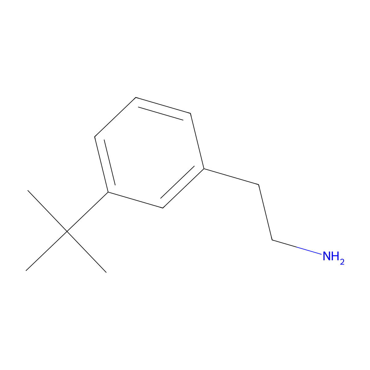 2-(3-Tert-butylphenyl)ethan-1-amine molecular structure, CAS 1000538-58-8