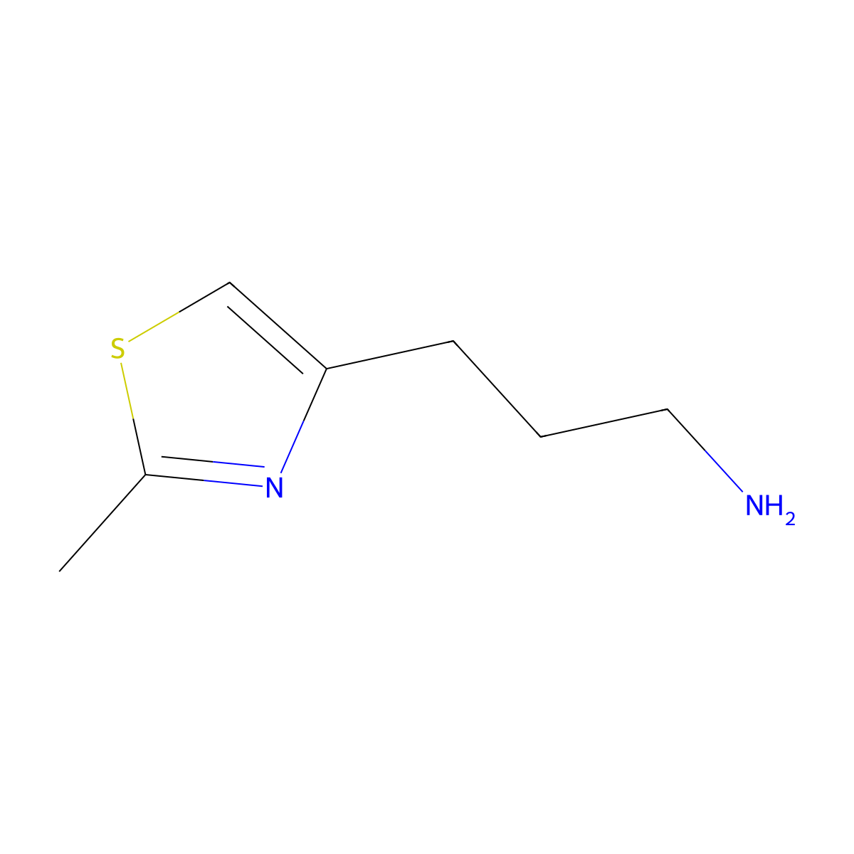 3-(2-Methyl-1,3-thiazol-4-yl)propan-1-amine molecular structure, CAS 1000538-65-7