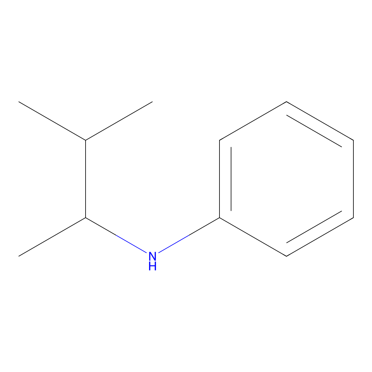N-(3-Methylbutan-2-yl)aniline molecular structure, CAS 100054-14-6
