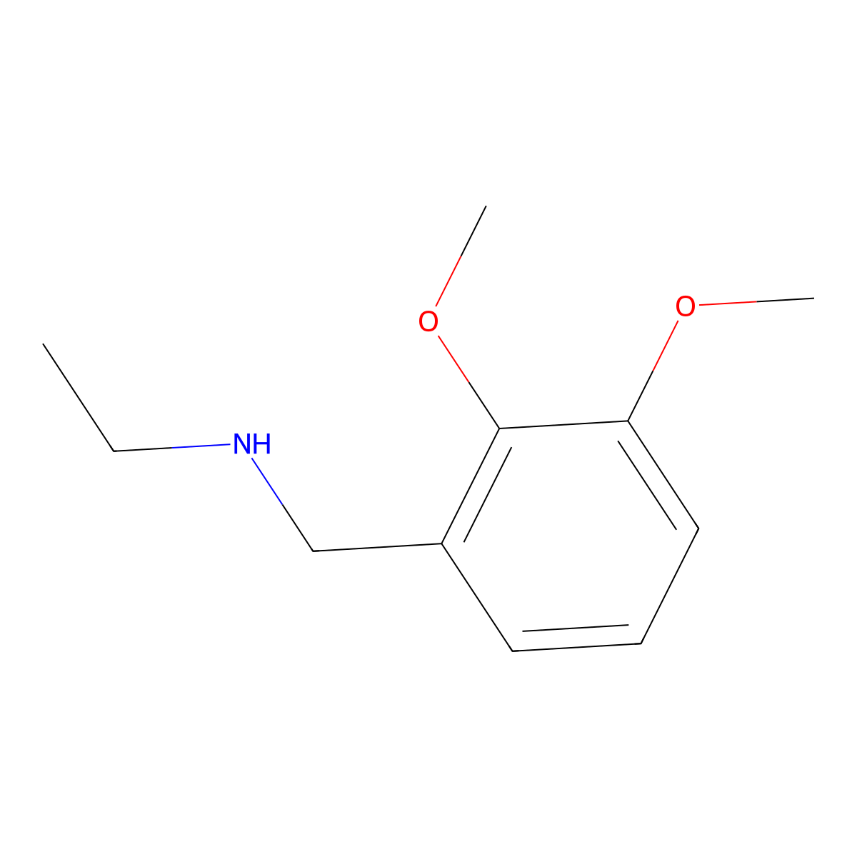 N-(2,3-dimethoxybenzyl)ethanamine molecular structure, CAS 100054-84-0
