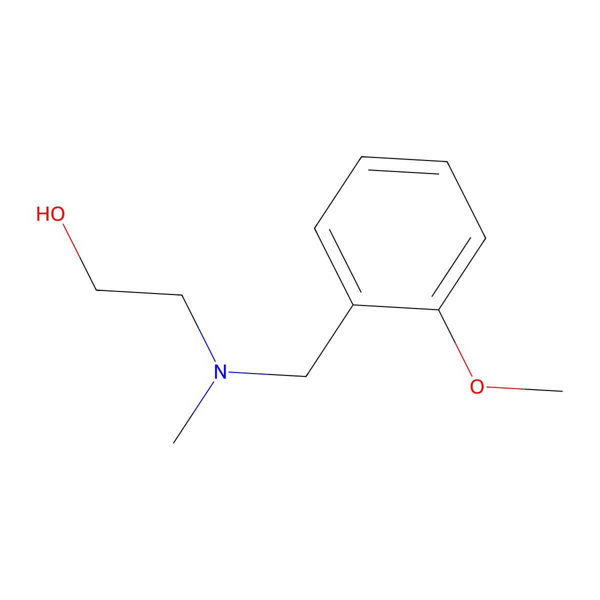 2-[(2-Methoxy-benzyl)-methyl-amino]-ethanol molecular structure, CAS 100054-98-6