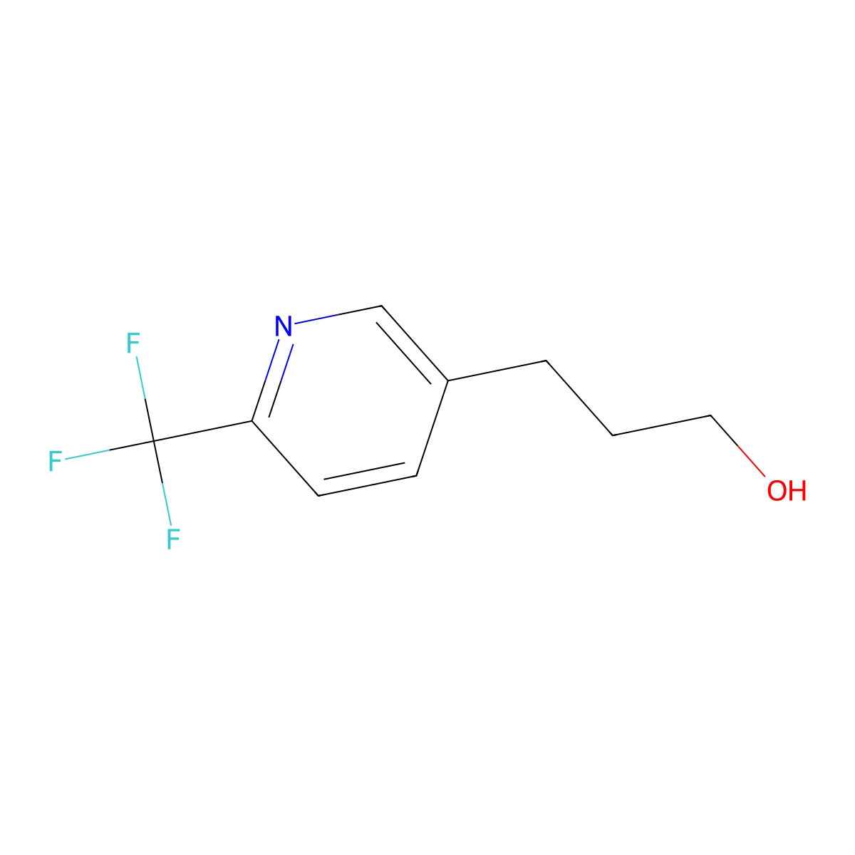 3-(6-(Trifluoromethyl)pyridin-3-yl)propan-1-ol molecular structure, CAS 1000540-46-4