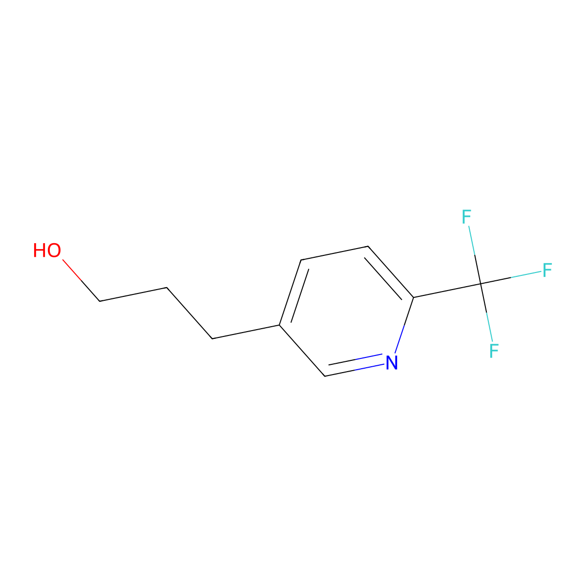 3-(6-(Trifluoromethyl)pyridin-3-yl)propan-1-ol molecular structure, CAS 1000540-46-4