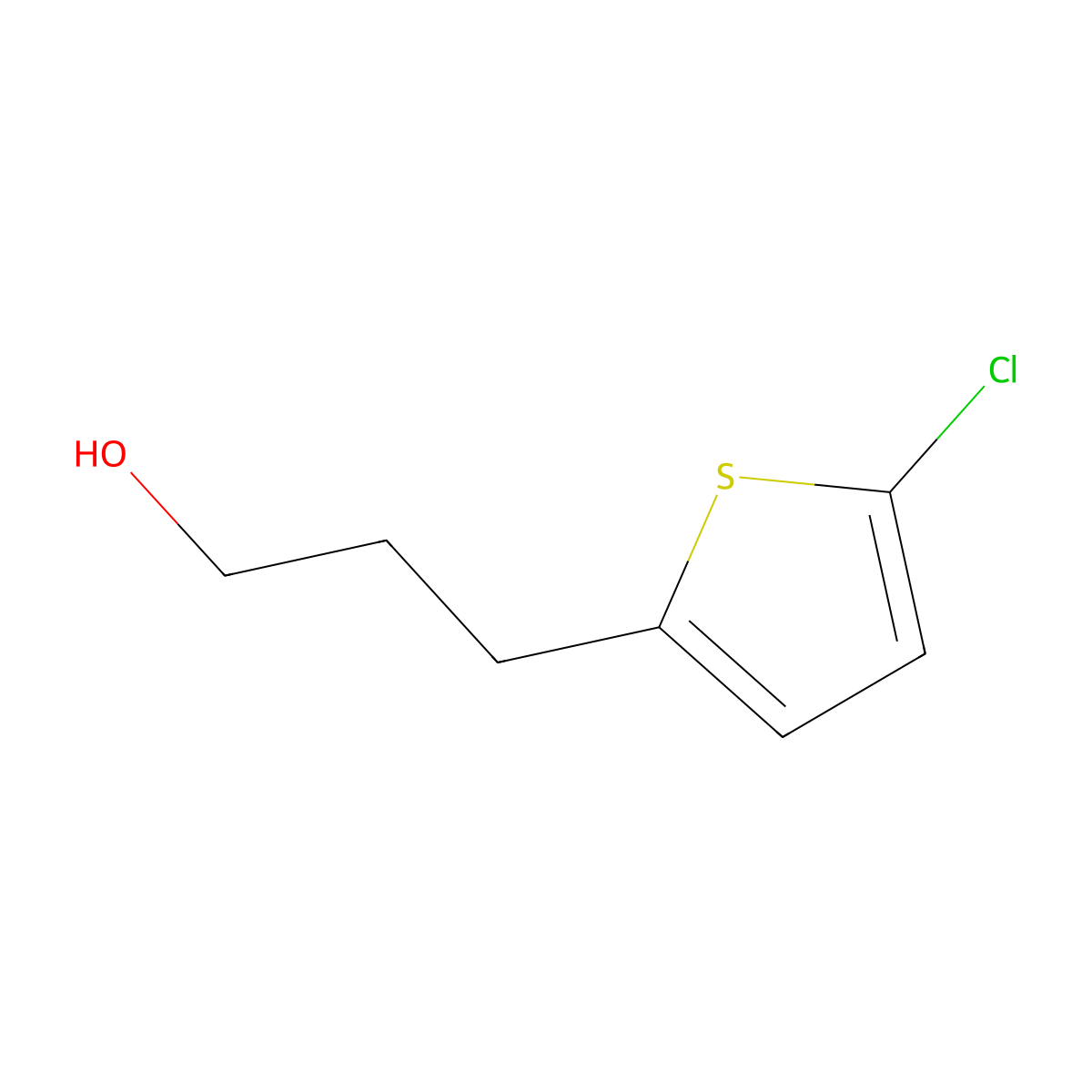 3-(5-Chlorothiophen-2-yl)propan-1-ol molecular structure, CAS 1000542-40-4