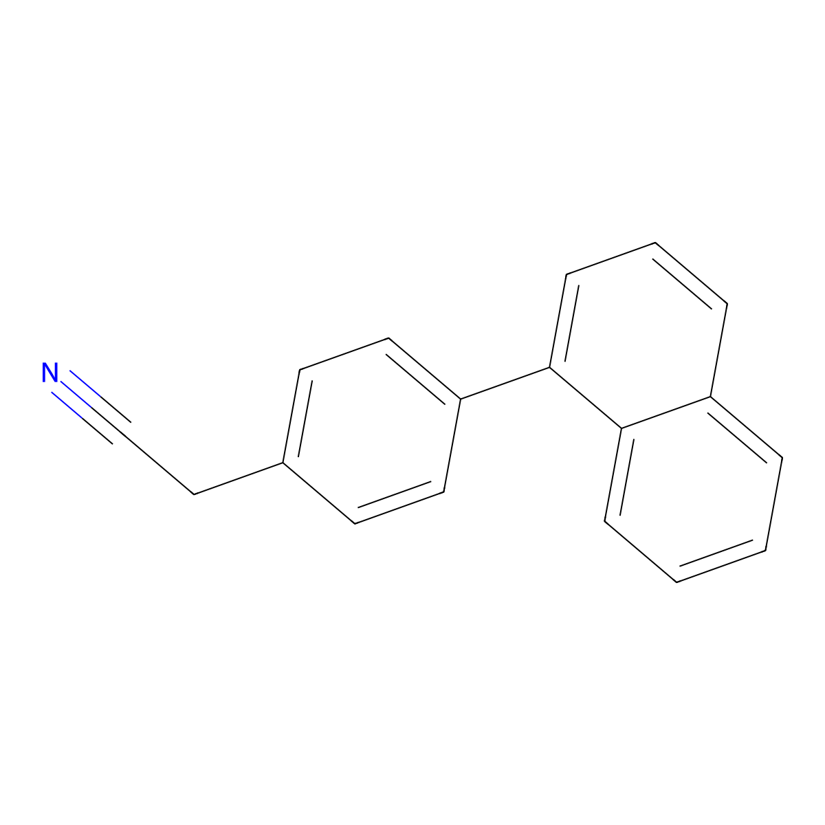 2-(4-(Naphthalen-1-yl)phenyl)acetonitrile molecular structure, CAS 1000542-51-7