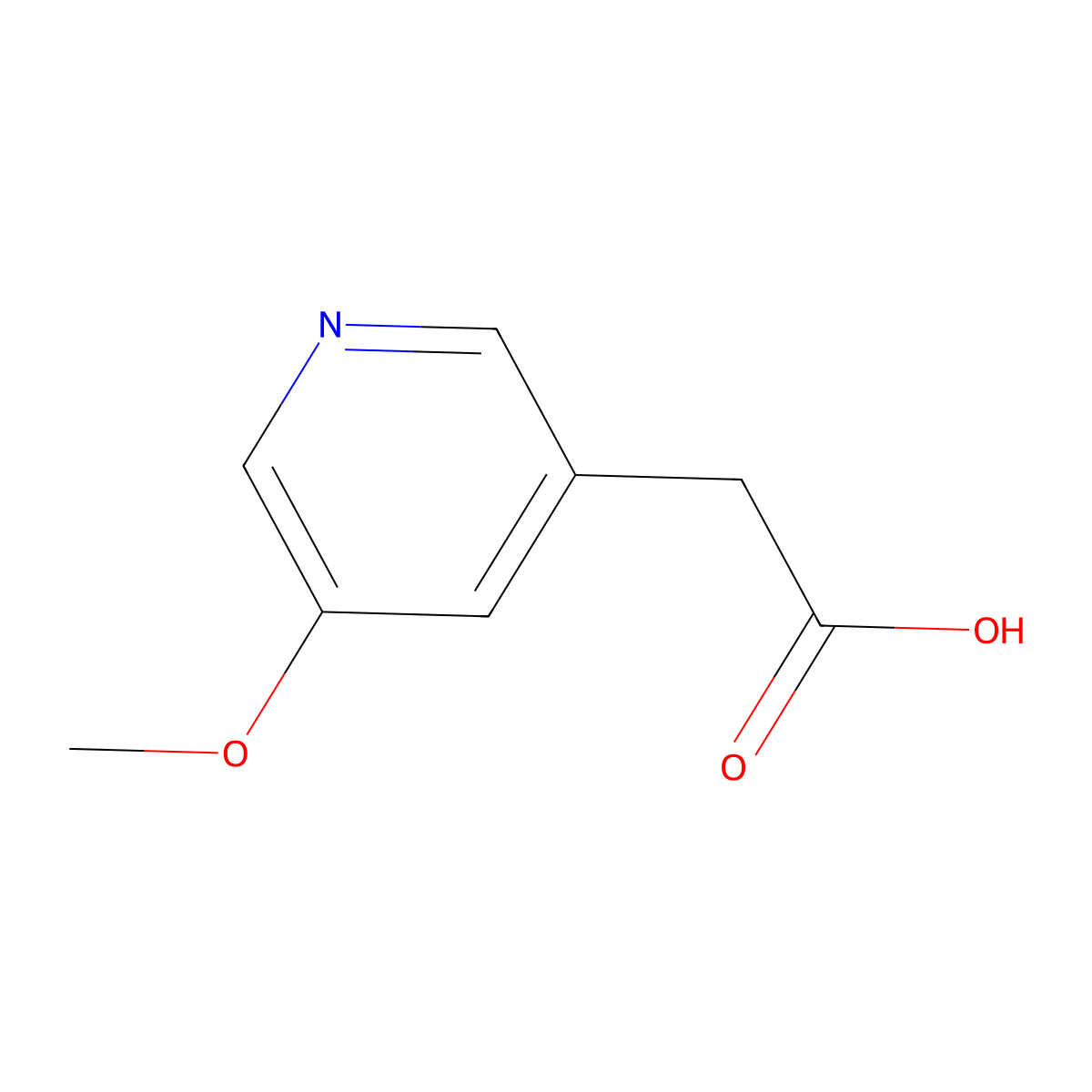2-(5-Methoxypyridin-3-yl)acetic acid molecular structure, CAS 1000542-94-8