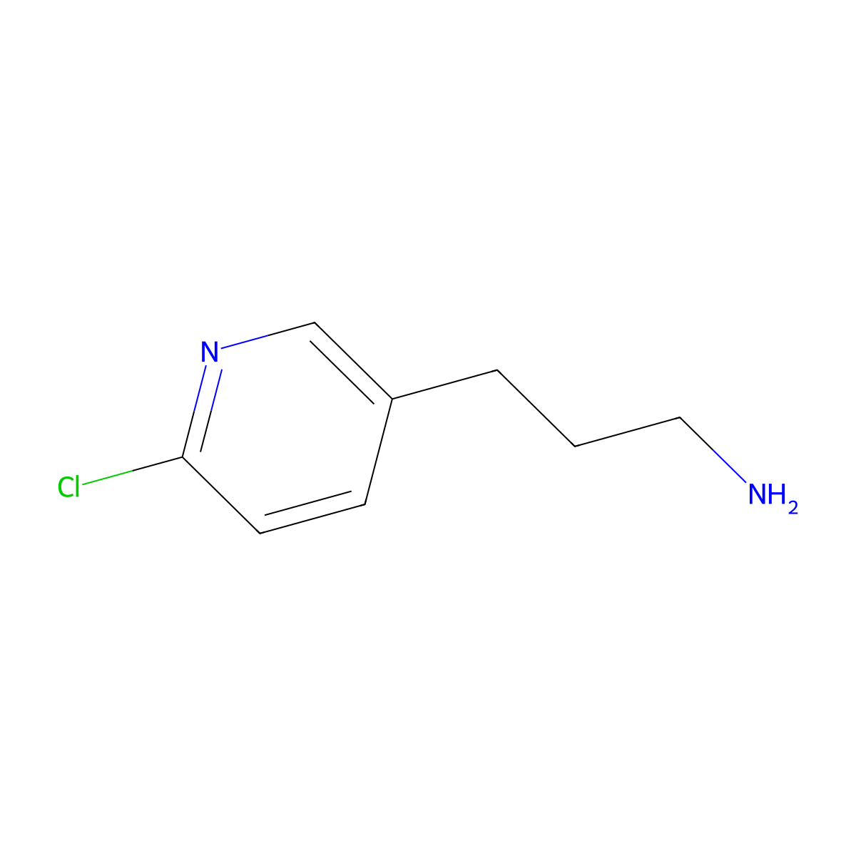 3-(6-Chloropyridin-3-YL)propan-1-amine molecular structure, CAS 1000543-63-4