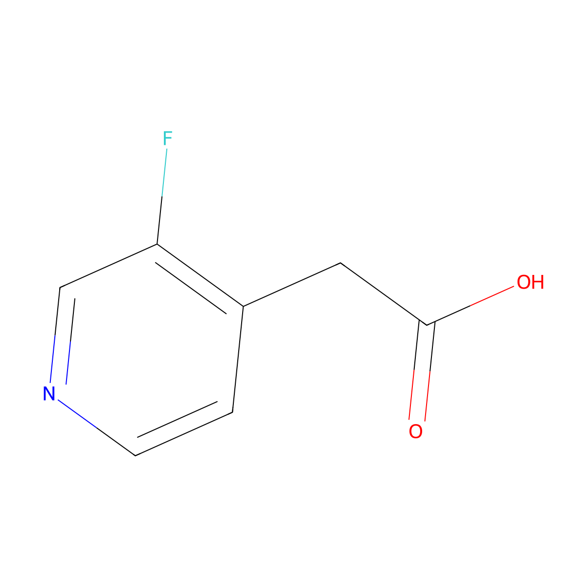 2-(3-Fluoropyridin-4-yl)acetic acid molecular structure, CAS 1000545-36-7