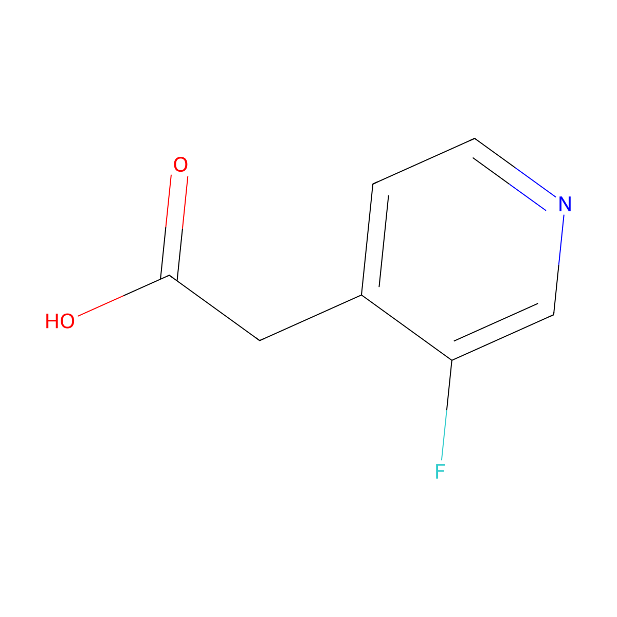 2-(3-Fluoropyridin-4-yl)acetic acid molecular structure, CAS 1000545-36-7