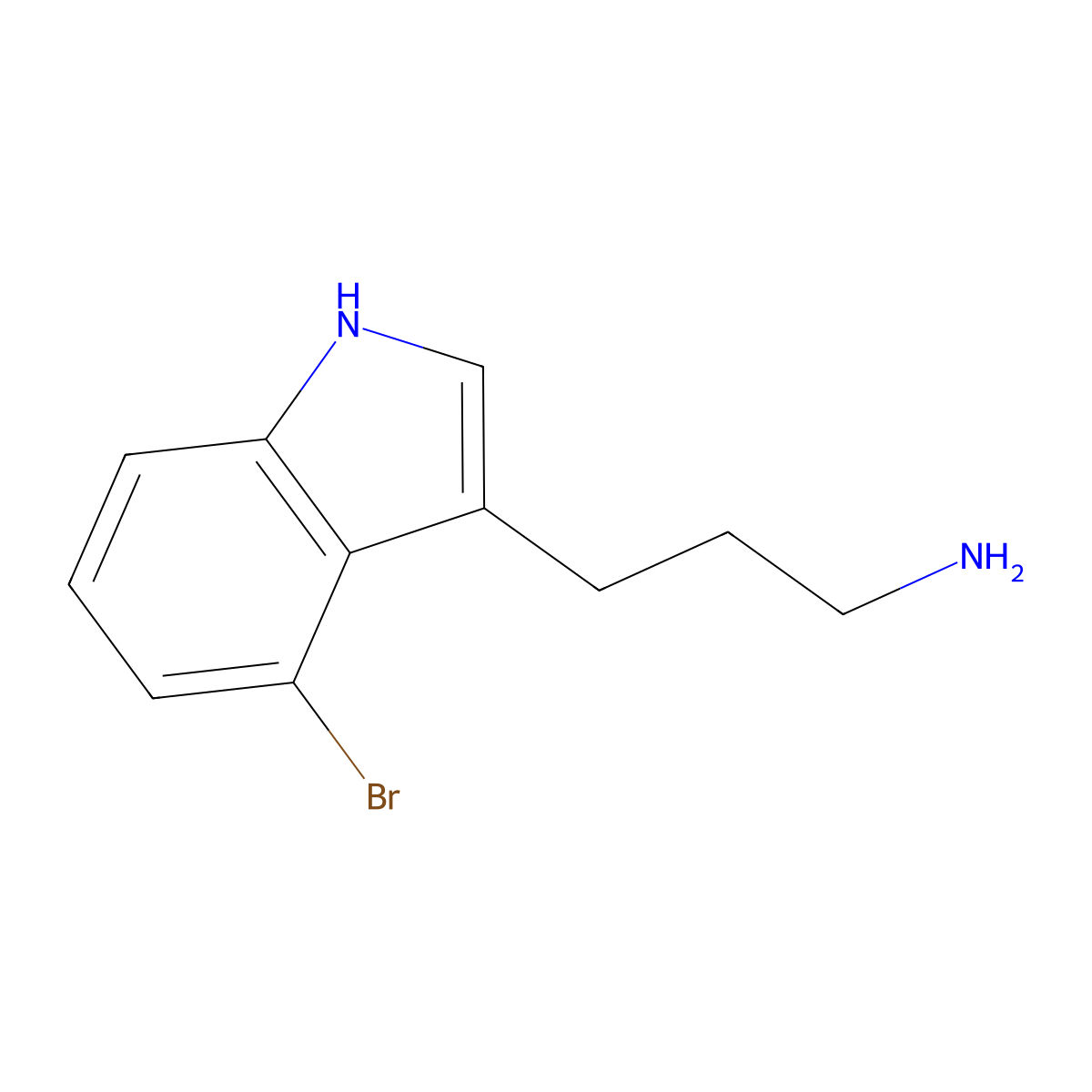 3-(4-Bromo-1H-indol-3-YL)propan-1-amine molecular structure, CAS 1000545-62-9