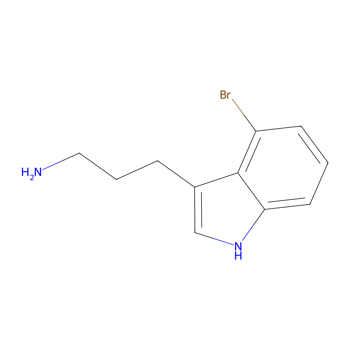 3-(4-Bromo-1H-indol-3-YL)propan-1-amine molecular structure, CAS 1000545-62-9