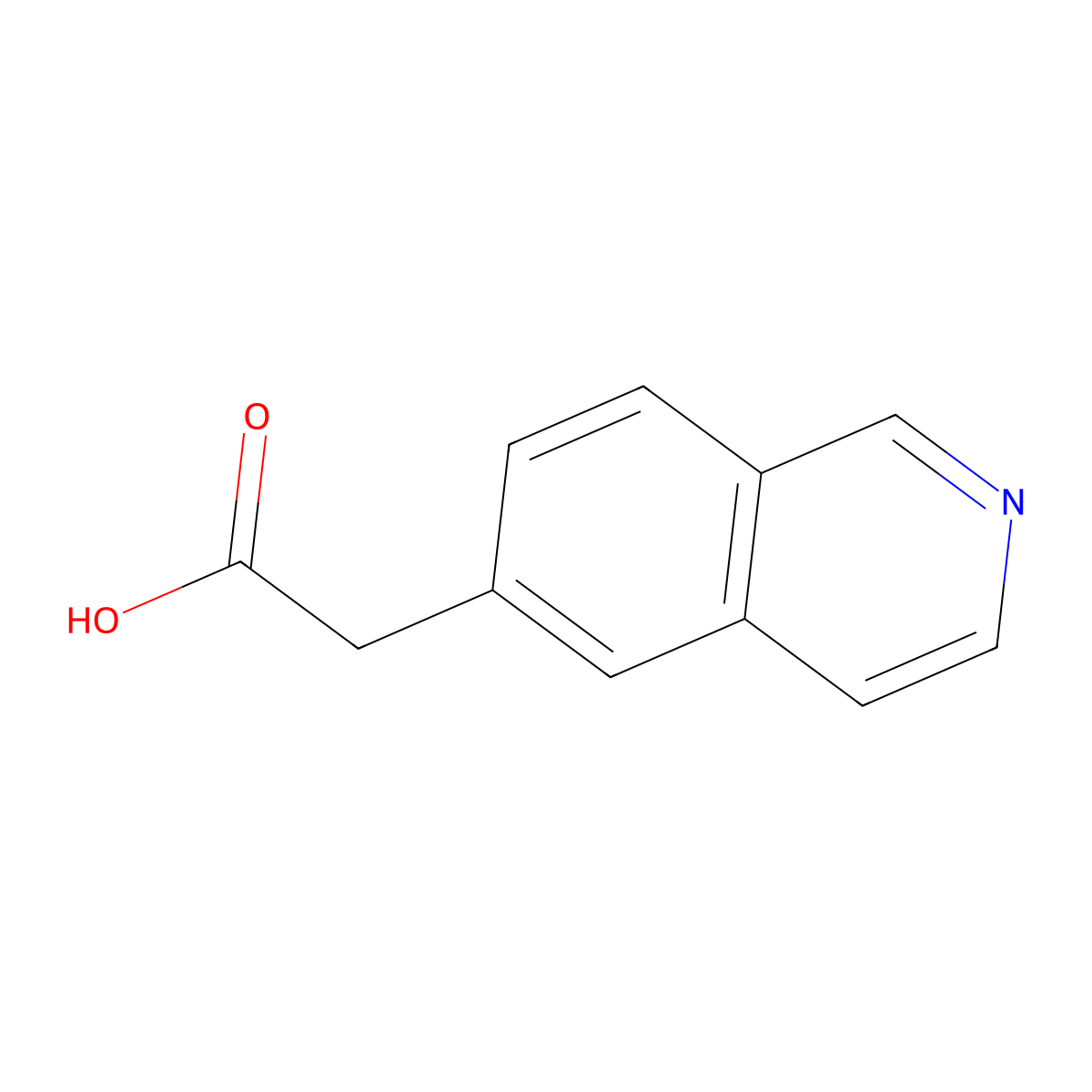 2-(Isoquinolin-6-yl)acetic acid molecular structure, CAS 1000545-64-1