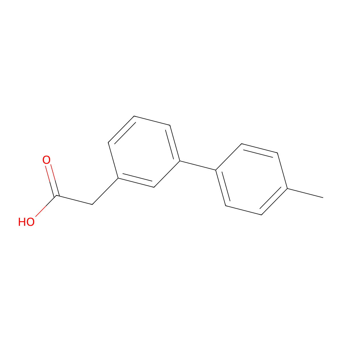 2-[3-(4-Methylphenyl)phenyl]acetic acid molecular structure, CAS 1000545-71-0
