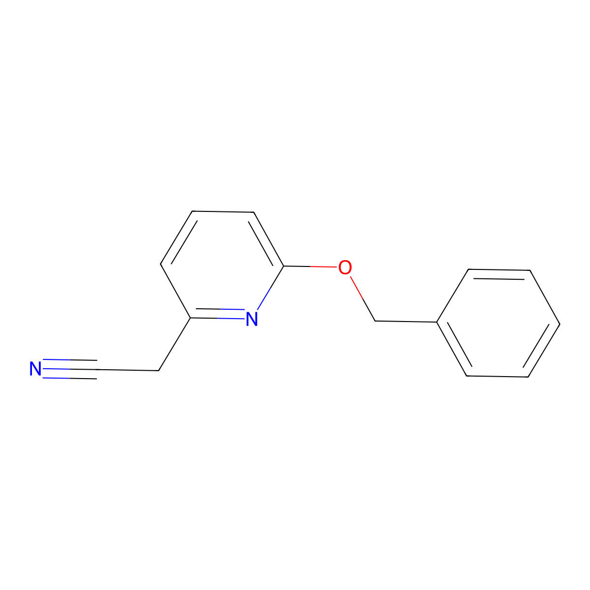 2-(6-(Benzyloxy)pyridin-2-yl)acetonitrile molecular structure, CAS 1000545-89-0