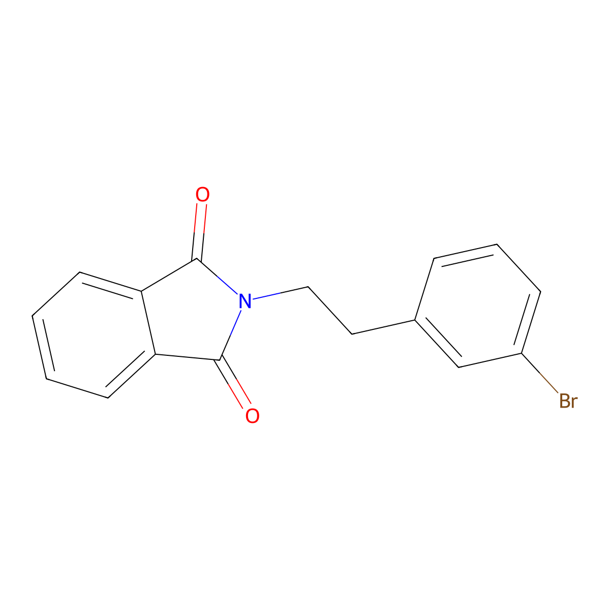 2-[2-(3-bromophenyl)ethyl]-2,3-dihydro-1H-isoindole-1,3-dione molecular structure, CAS 1000546-99-5