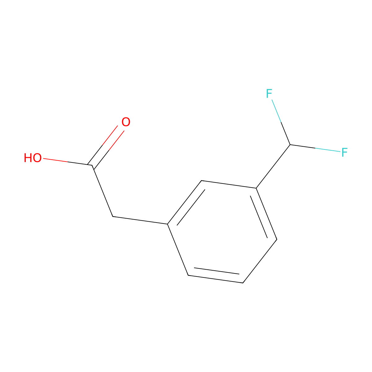 2-(3-(Difluoromethyl)phenyl)acetic acid molecular structure, CAS 1000547-15-8