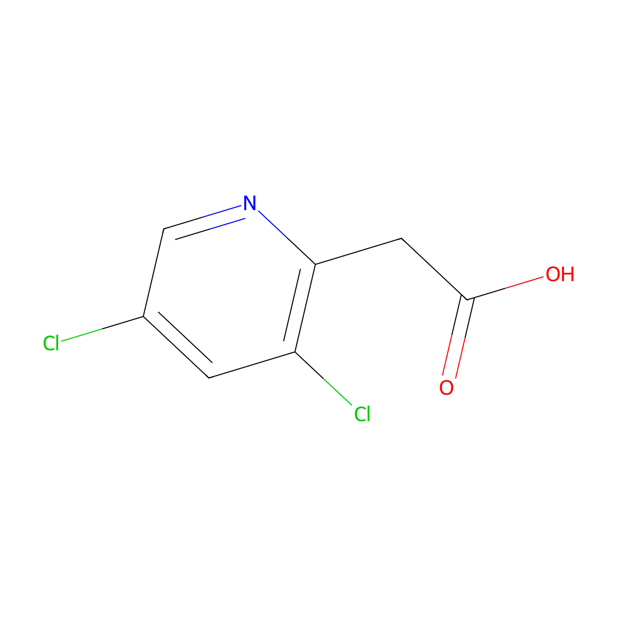 2-(3,5-Dichloropyridin-2-yl)acetic acid molecular structure, CAS 1000547-57-8