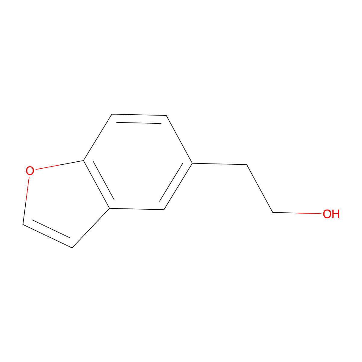 2-(1-Benzofuran-5-yl)ethan-1-ol molecular structure, CAS 1000548-28-6
