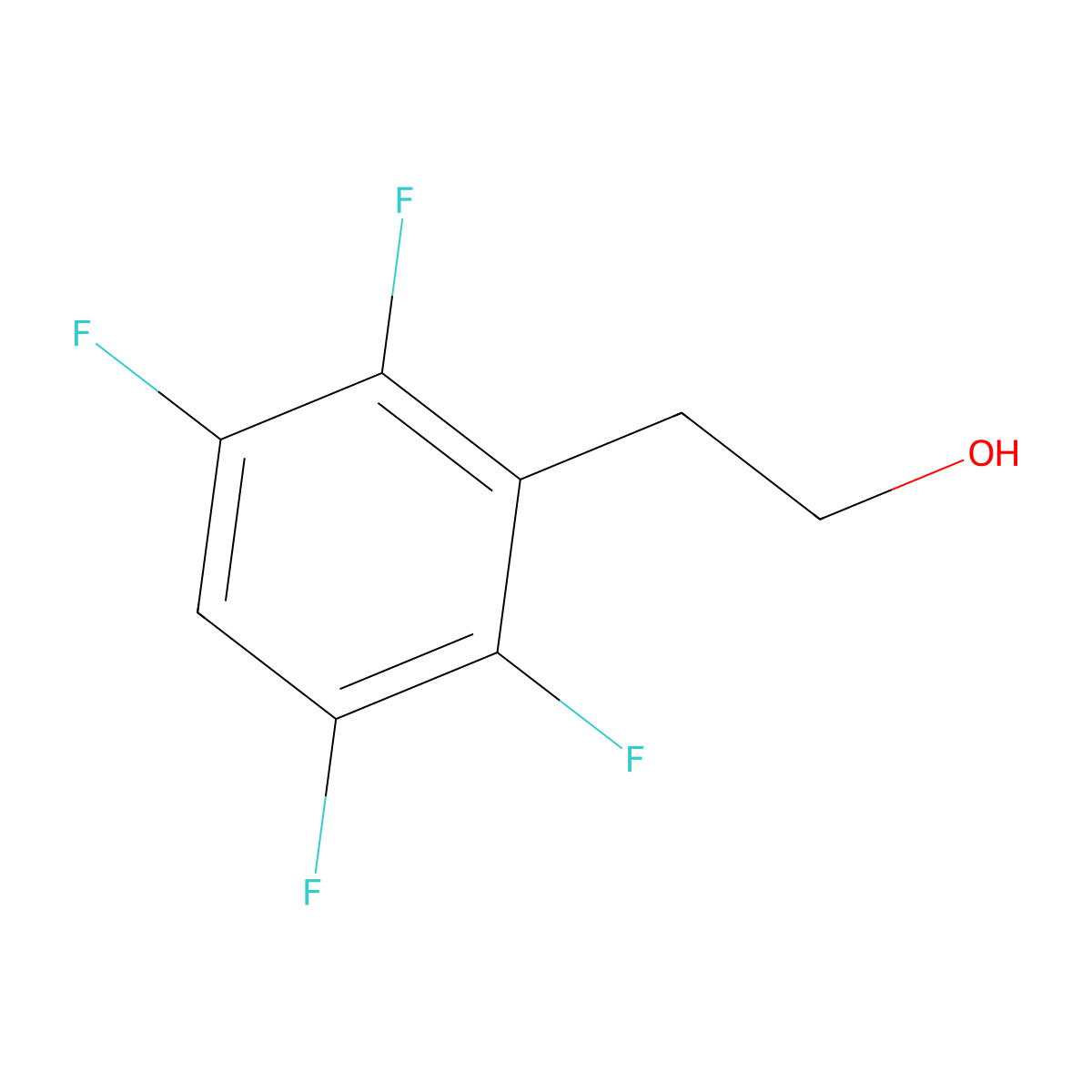 2-(2,3,5,6-Tetrafluorophenyl)ethan-1-ol molecular structure, CAS 1000548-33-3