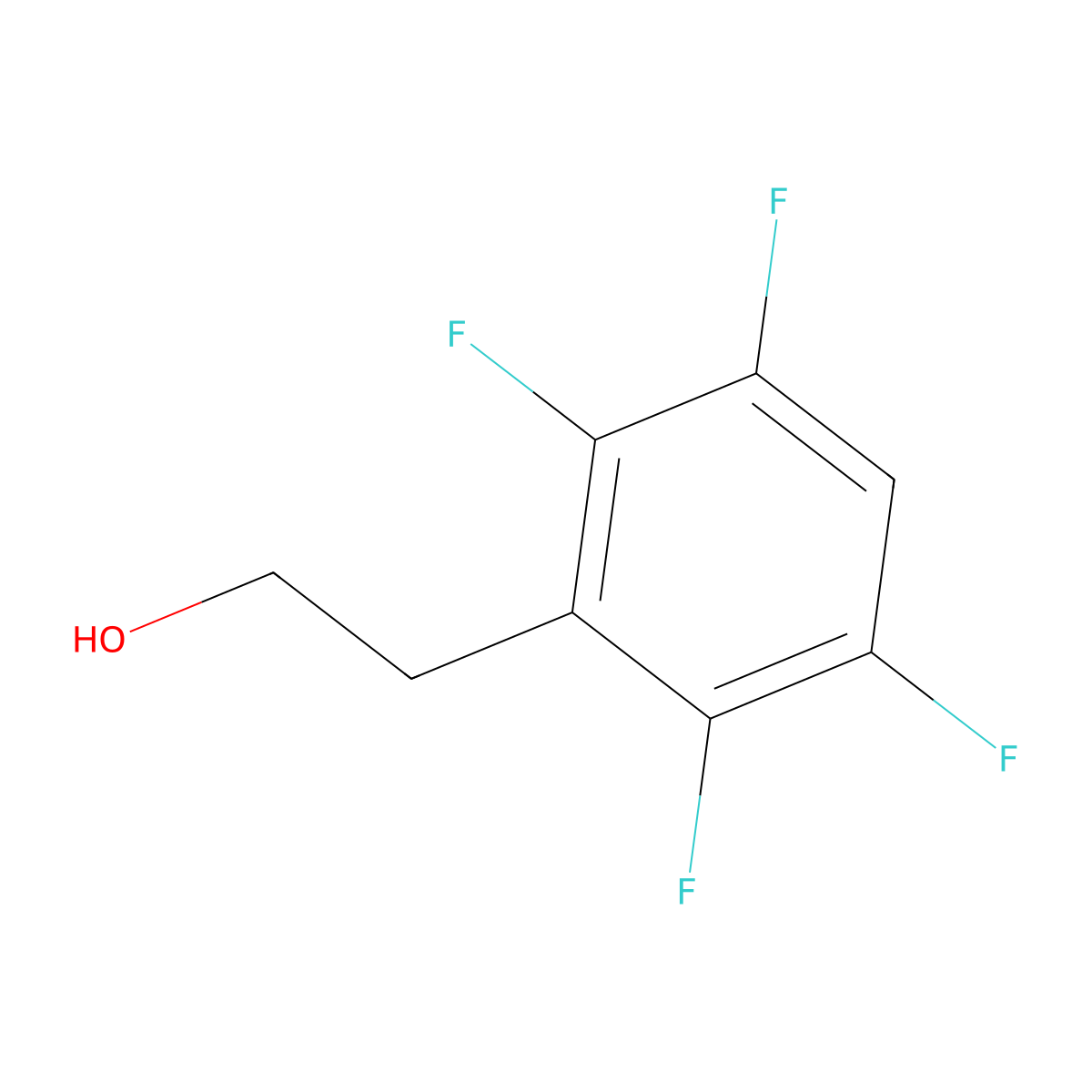 2-(2,3,5,6-Tetrafluorophenyl)ethan-1-ol molecular structure, CAS 1000548-33-3