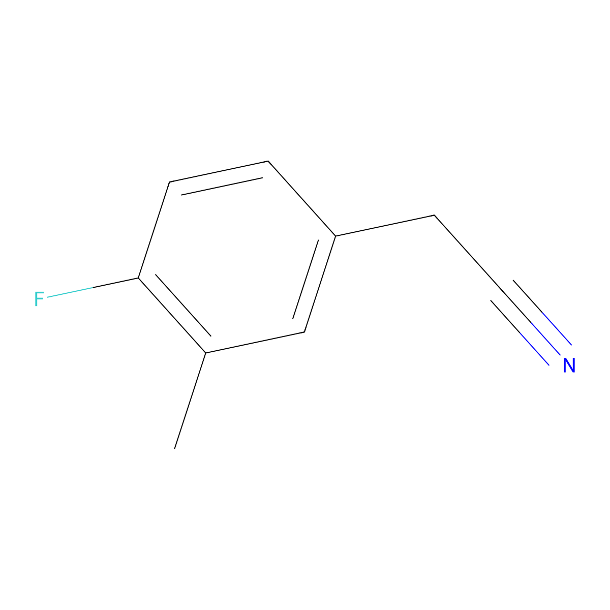 4-Fluoro-3-methylphenylacetonitrile molecular structure, CAS 1000548-41-3