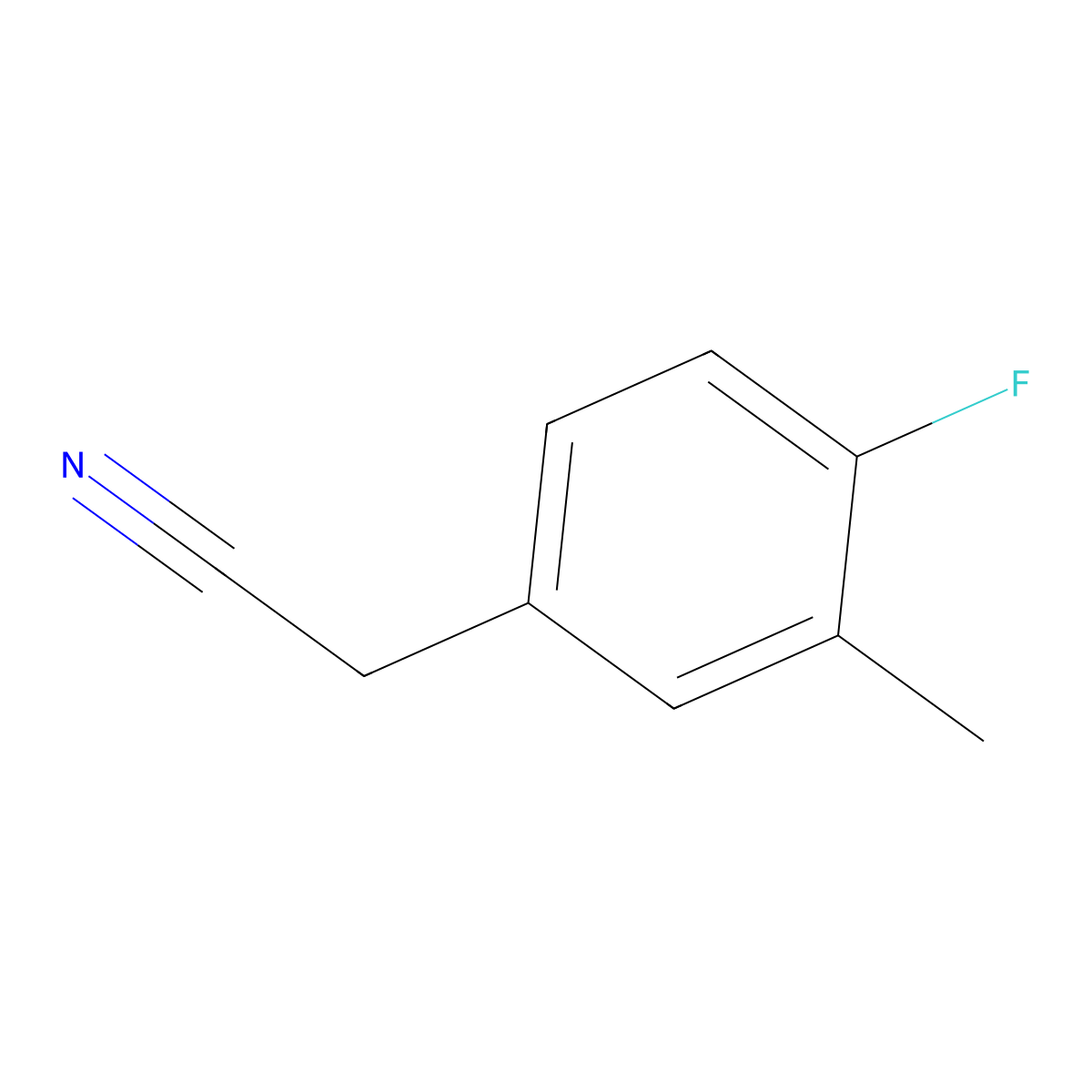 4-Fluoro-3-methylphenylacetonitrile molecular structure, CAS 1000548-41-3