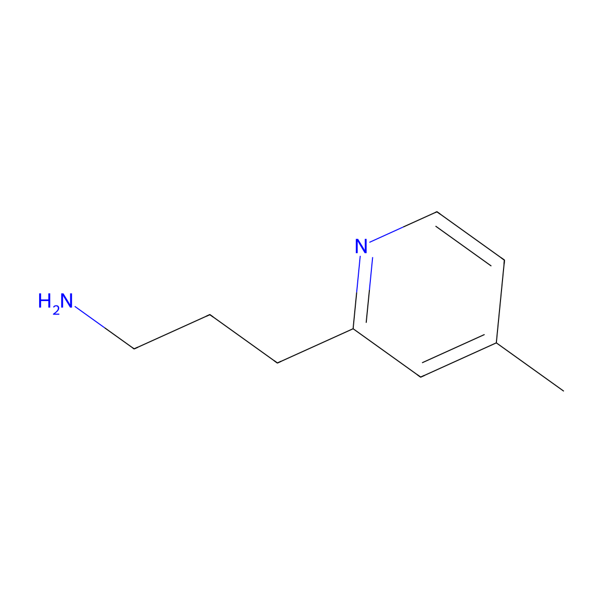3-(4-Methylpyridin-2-YL)propan-1-amine molecular structure, CAS 1000548-43-5