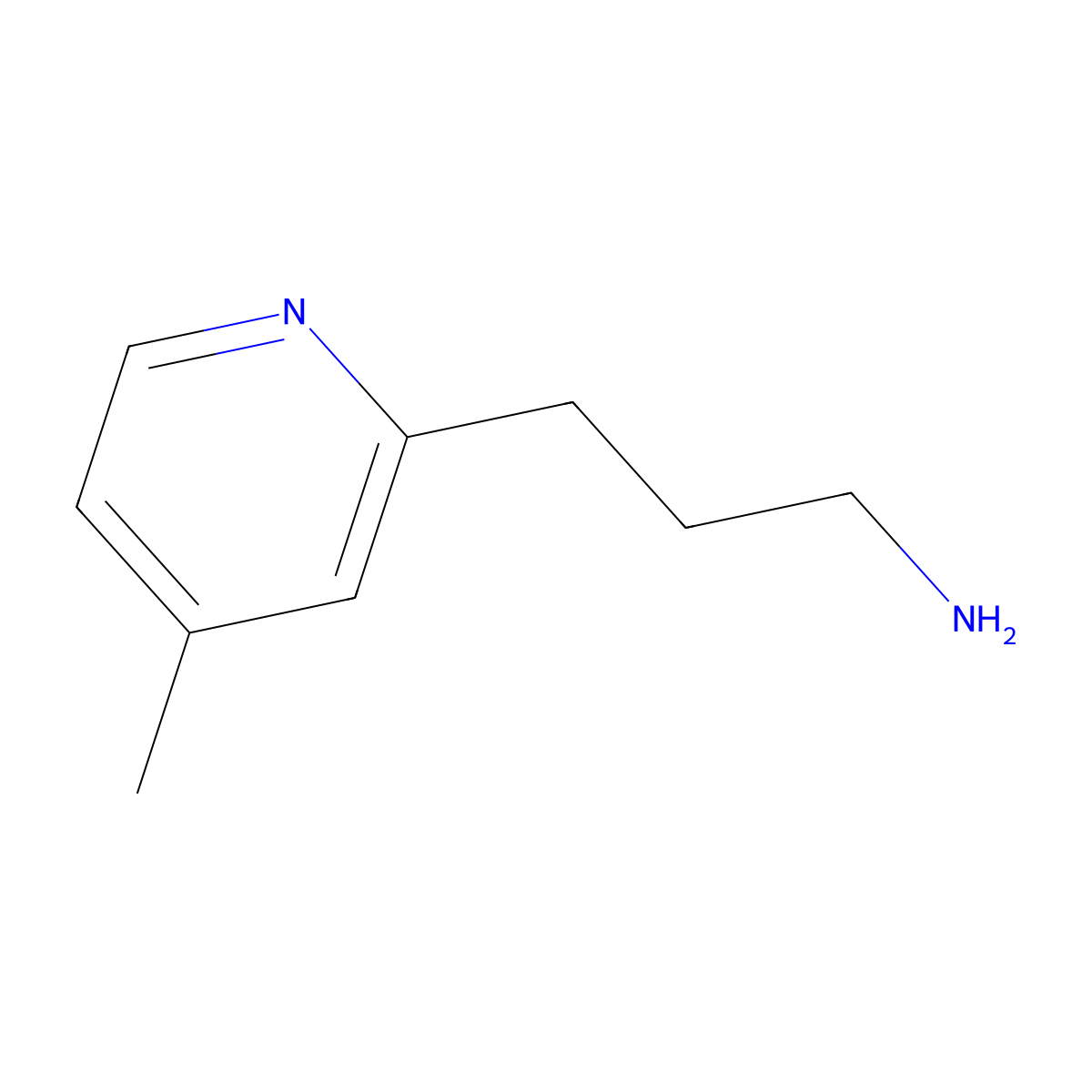 3-(4-Methylpyridin-2-YL)propan-1-amine molecular structure, CAS 1000548-43-5