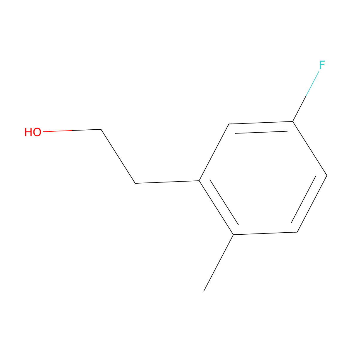 2-(5-Fluoro-2-methylphenyl)ethan-1-ol molecular structure, CAS 1000548-63-9