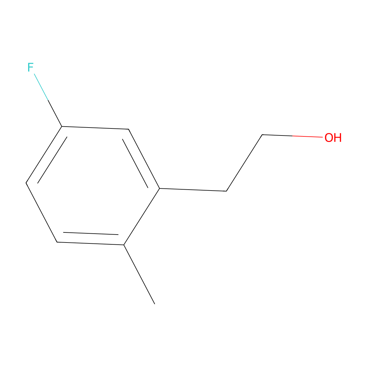 2-(5-Fluoro-2-methylphenyl)ethan-1-ol molecular structure, CAS 1000548-63-9