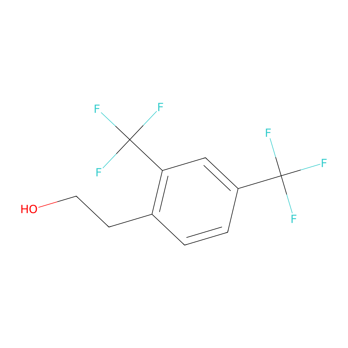 2-[2,4-Bis(trifluoromethyl)phenyl]ethanol molecular structure, CAS 1000548-81-1