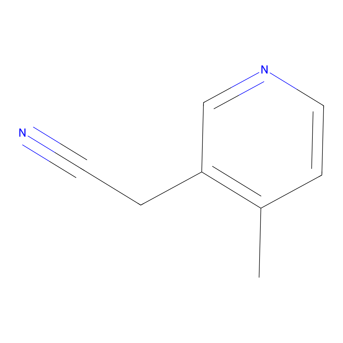 2-(4-Methylpyridin-3-yl)acetonitrile molecular structure, CAS 1000548-83-3