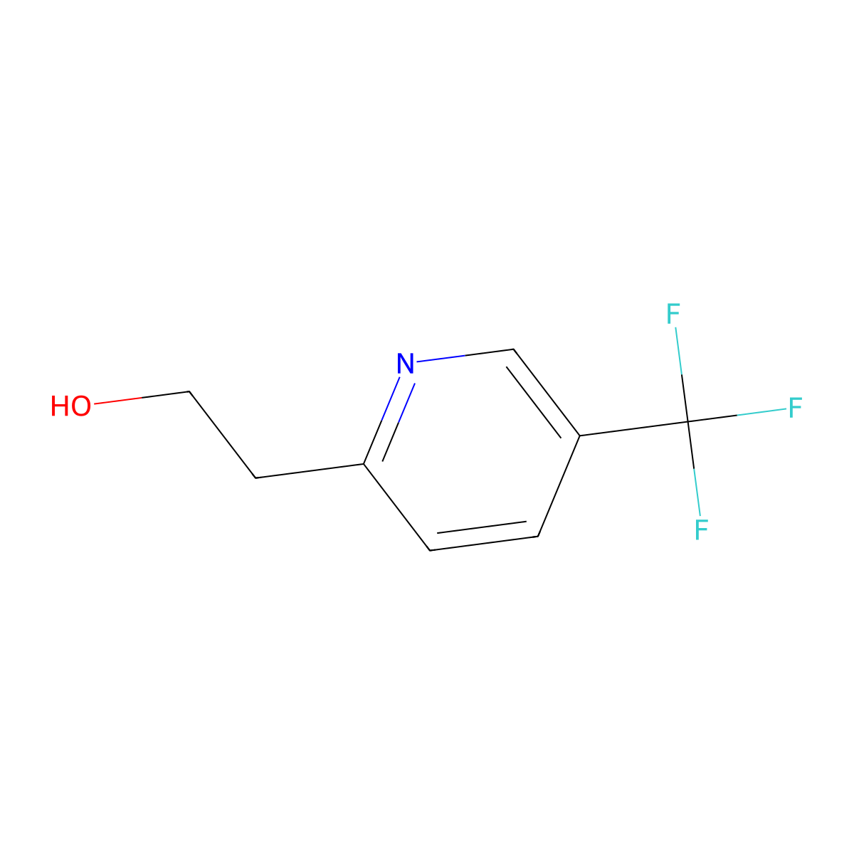 2-[5-(Trifluoromethyl)pyridin-2-yl]ethan-1-ol molecular structure, CAS 1000549-01-8