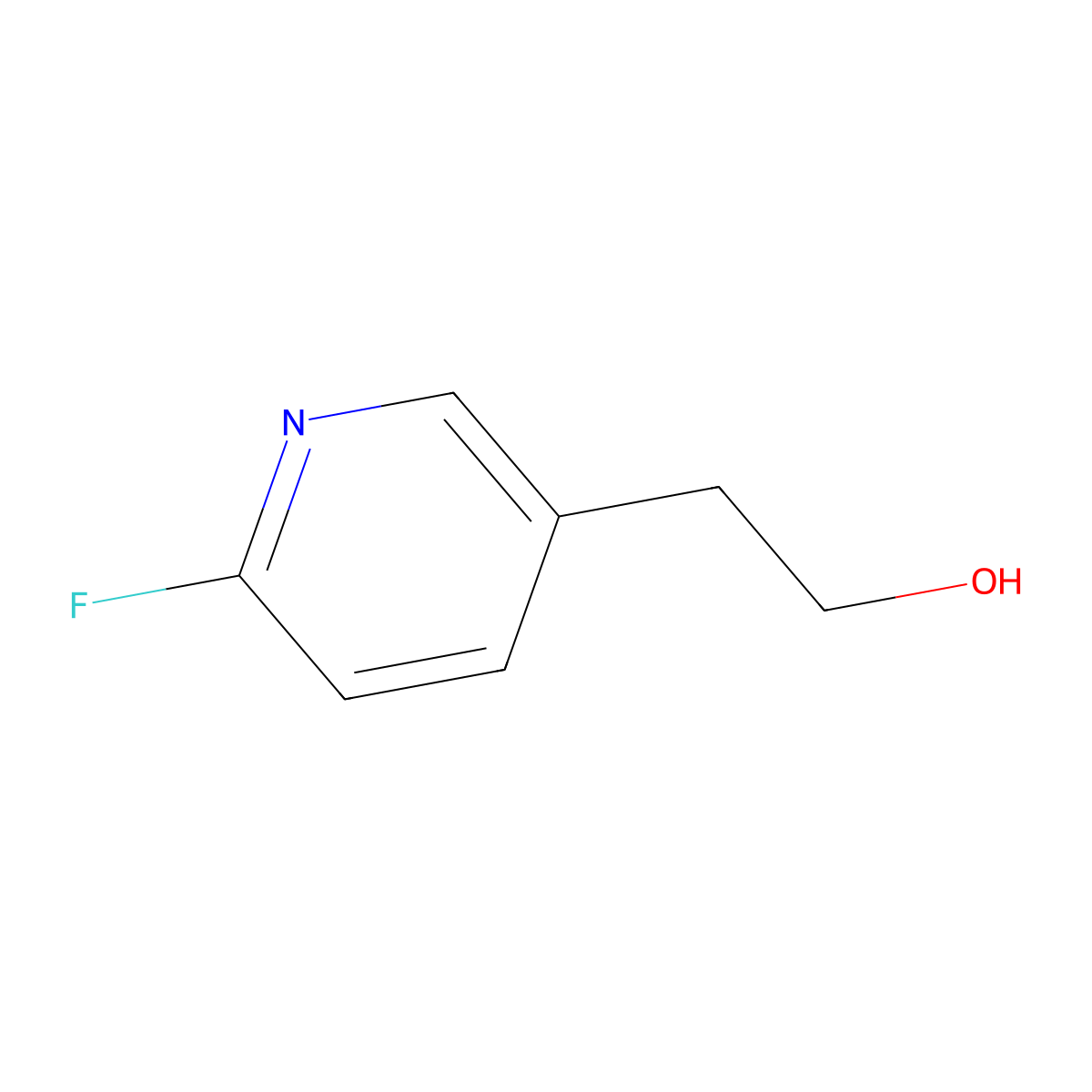 2-(6-Fluoropyridin-3-yl)ethan-1-ol molecular structure, CAS 1000549-35-8