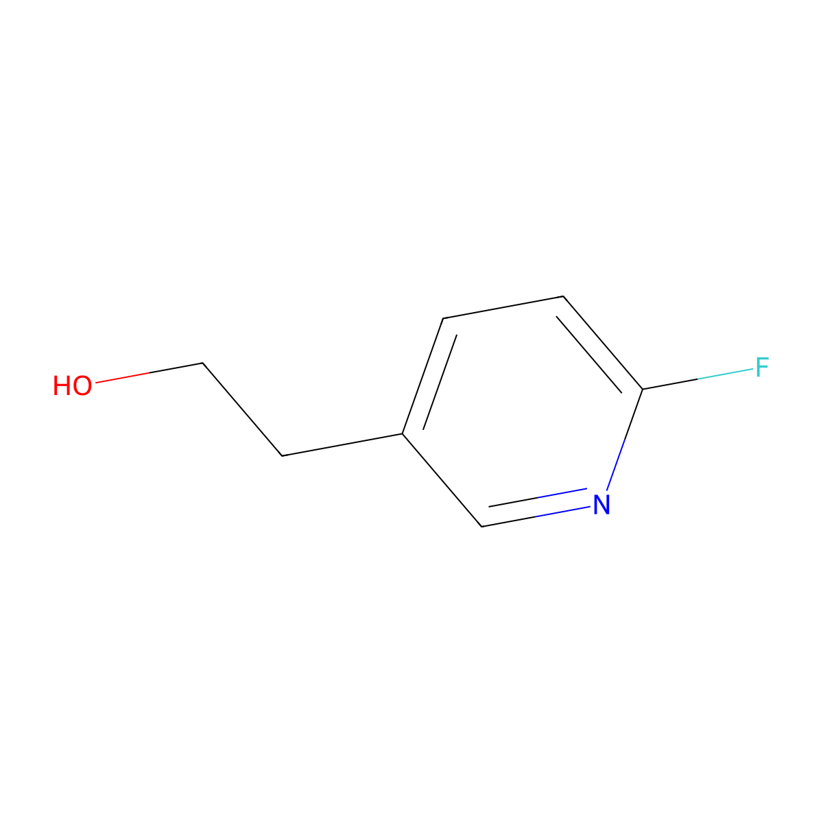 2-(6-Fluoropyridin-3-yl)ethan-1-ol molecular structure, CAS 1000549-35-8