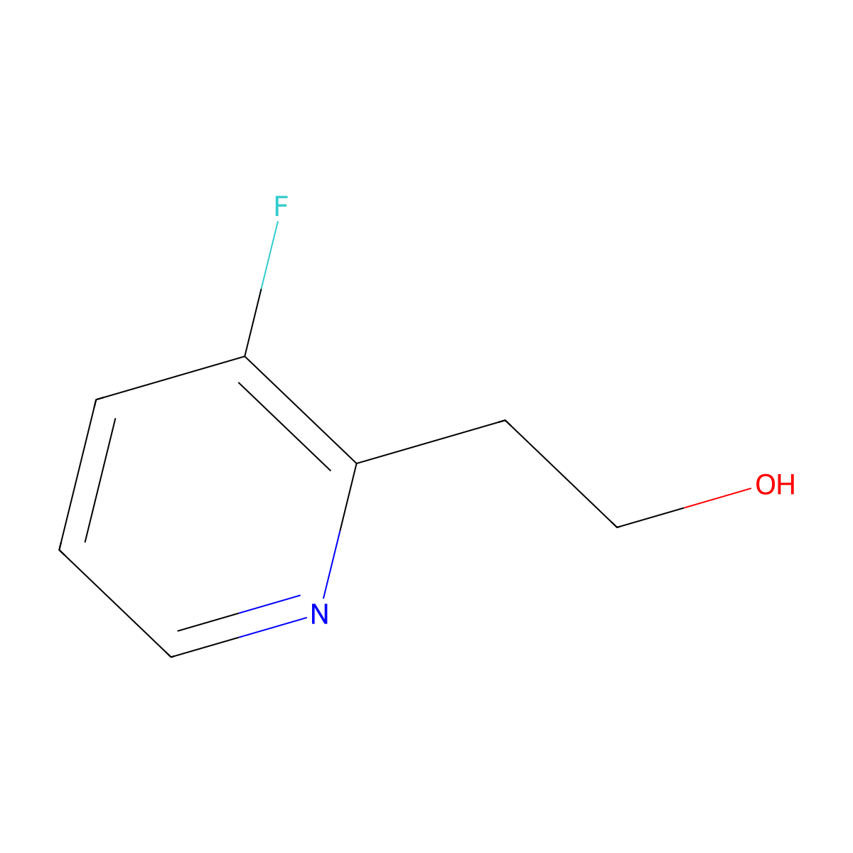 2-(3-Fluoropyridin-2-YL)ethan-1-OL molecular structure, CAS 1000549-37-0