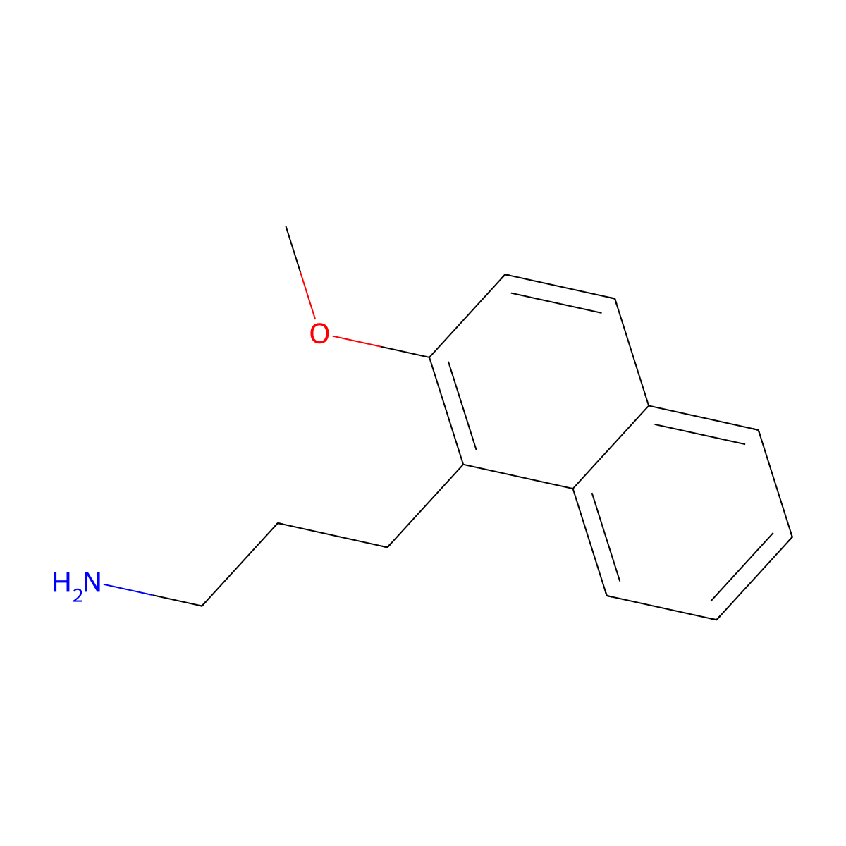 3-(2-Methoxynaphthalen-1-yl)propan-1-amine molecular structure, CAS 1000550-94-6