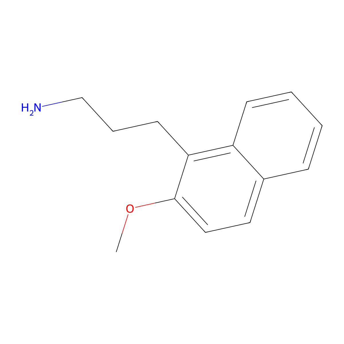 3-(2-Methoxynaphthalen-1-yl)propan-1-amine molecular structure, CAS 1000550-94-6