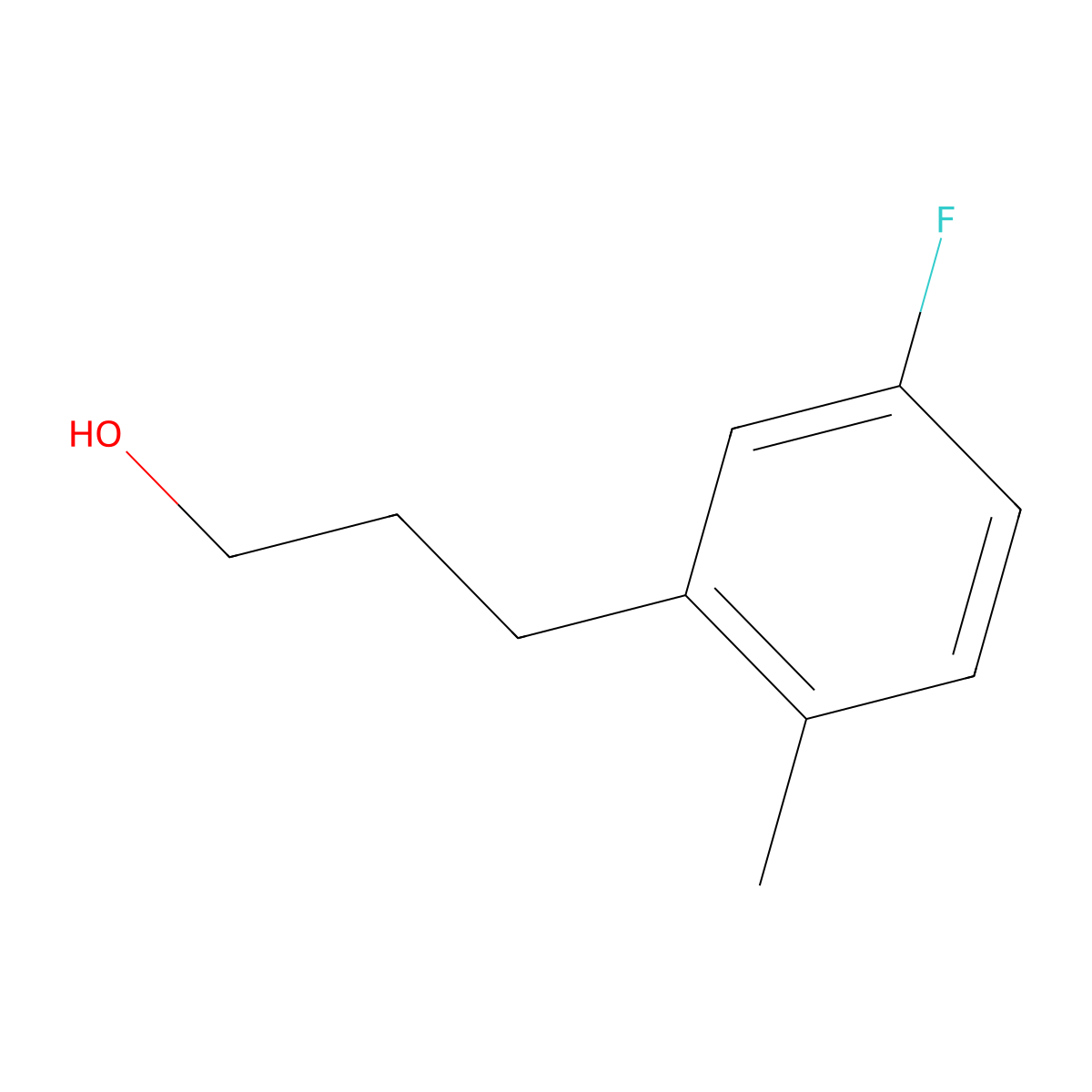 3-(5-Fluoro-2-methylphenyl)propan-1-ol molecular structure, CAS 1000551-43-8