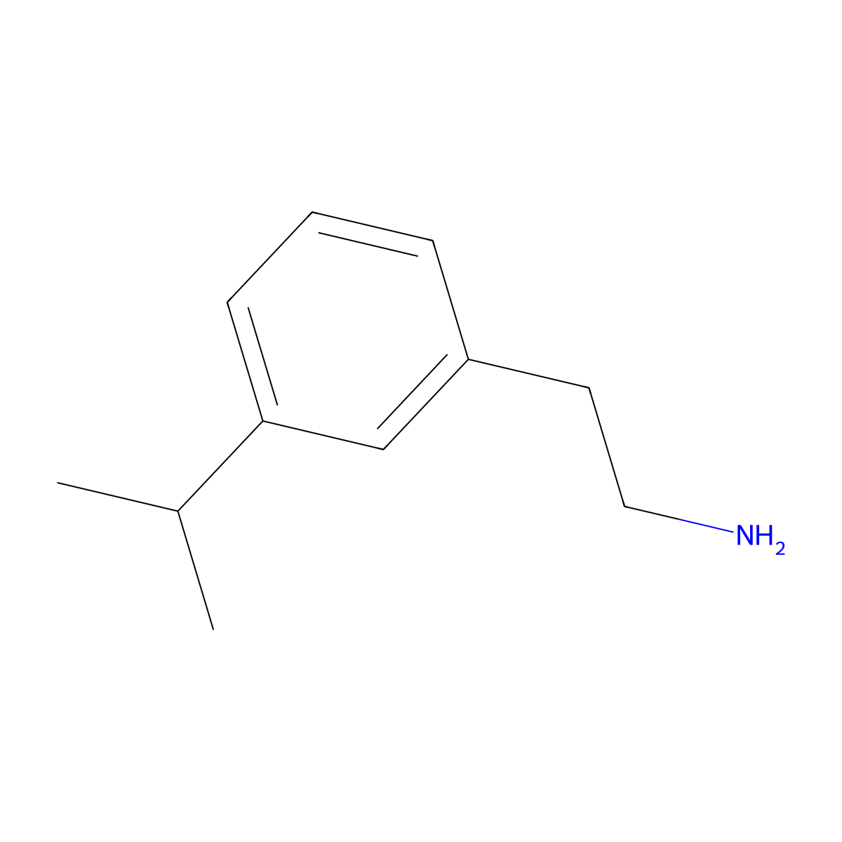 2-(3-(Propan-2-yl)phenyl)ethan-1-amine molecular structure, CAS 1000551-53-0