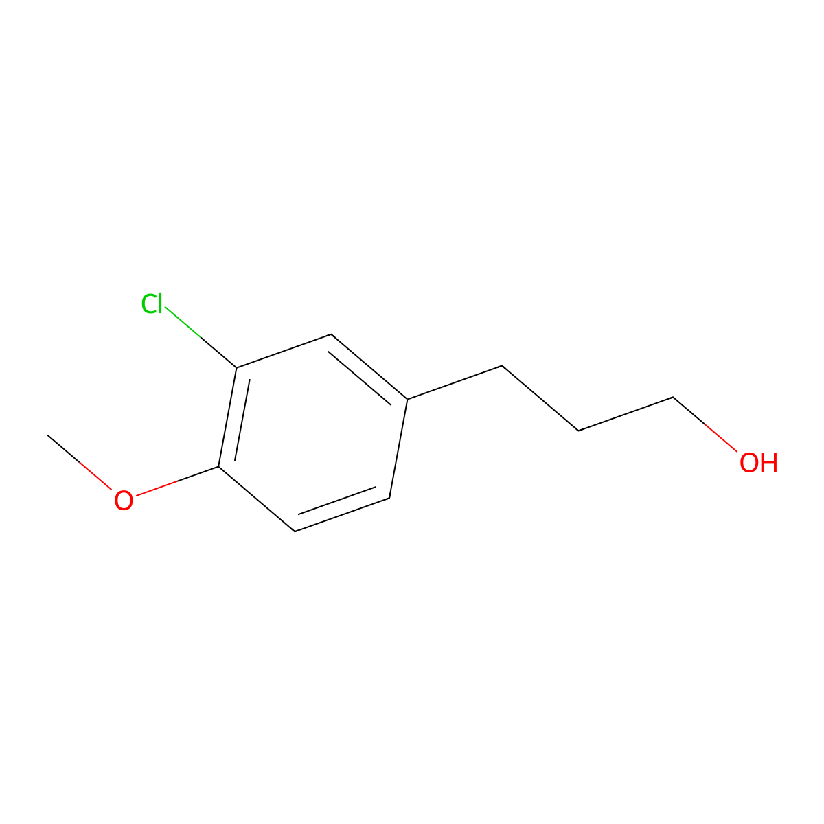 3-(3-Chloro-4-methoxyphenyl)propan-1-ol molecular structure, CAS 1000551-83-6