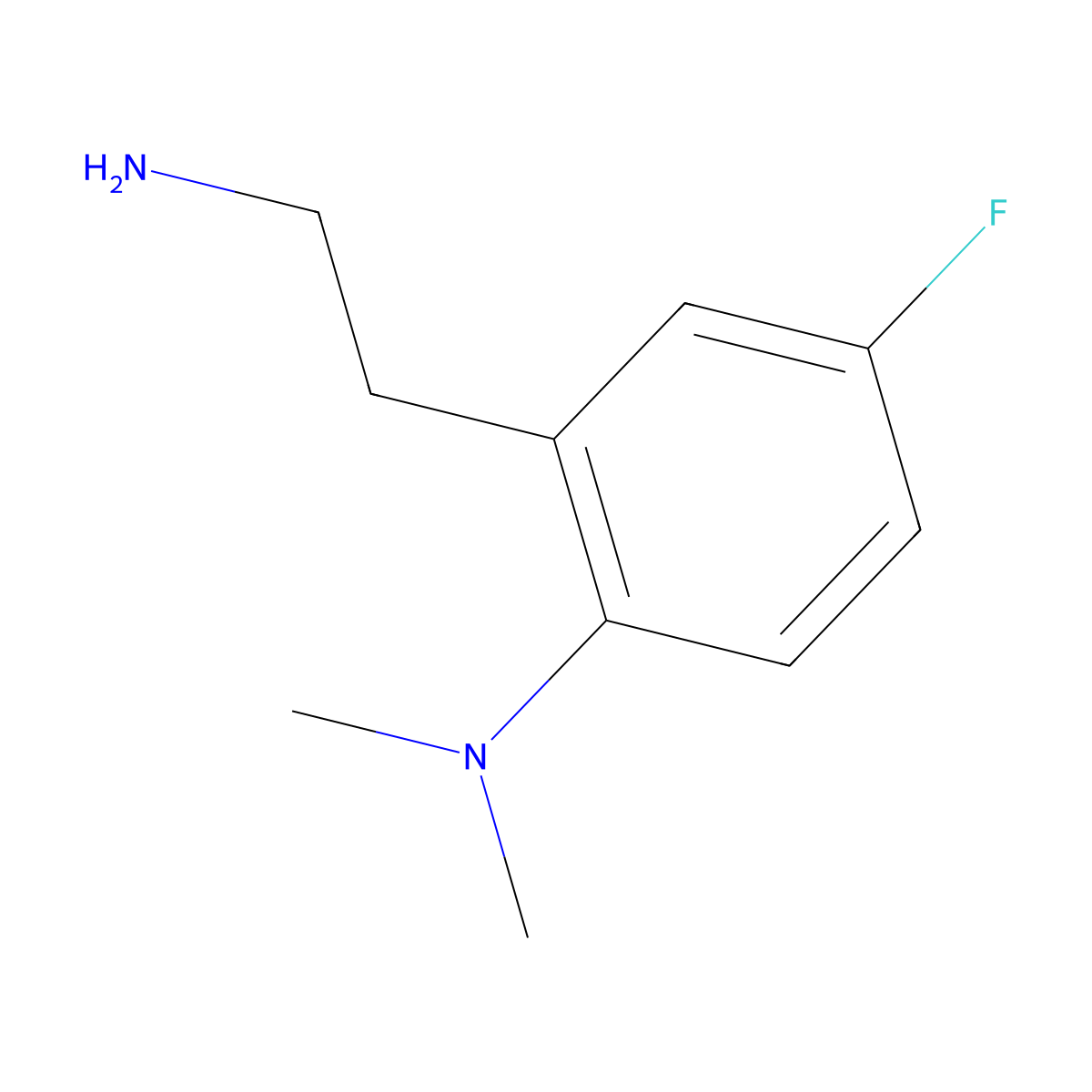 2-(2-aminoethyl)-4-fluoro-N,N-dimethylaniline molecular structure, CAS 1000551-95-0