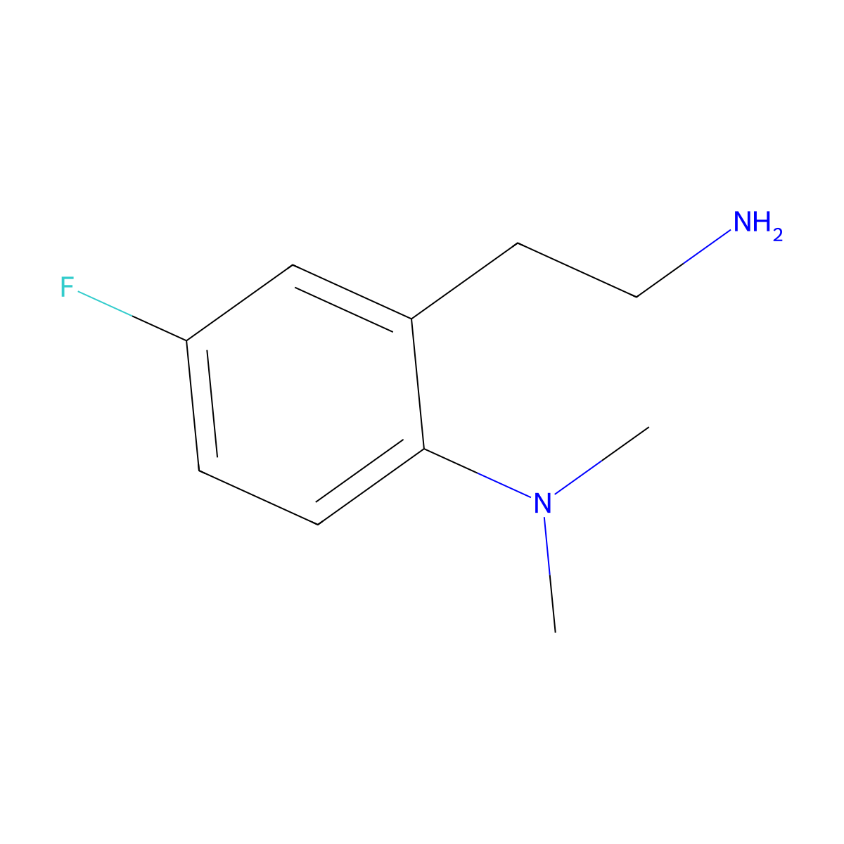 2-(2-aminoethyl)-4-fluoro-N,N-dimethylaniline molecular structure, CAS 1000551-95-0