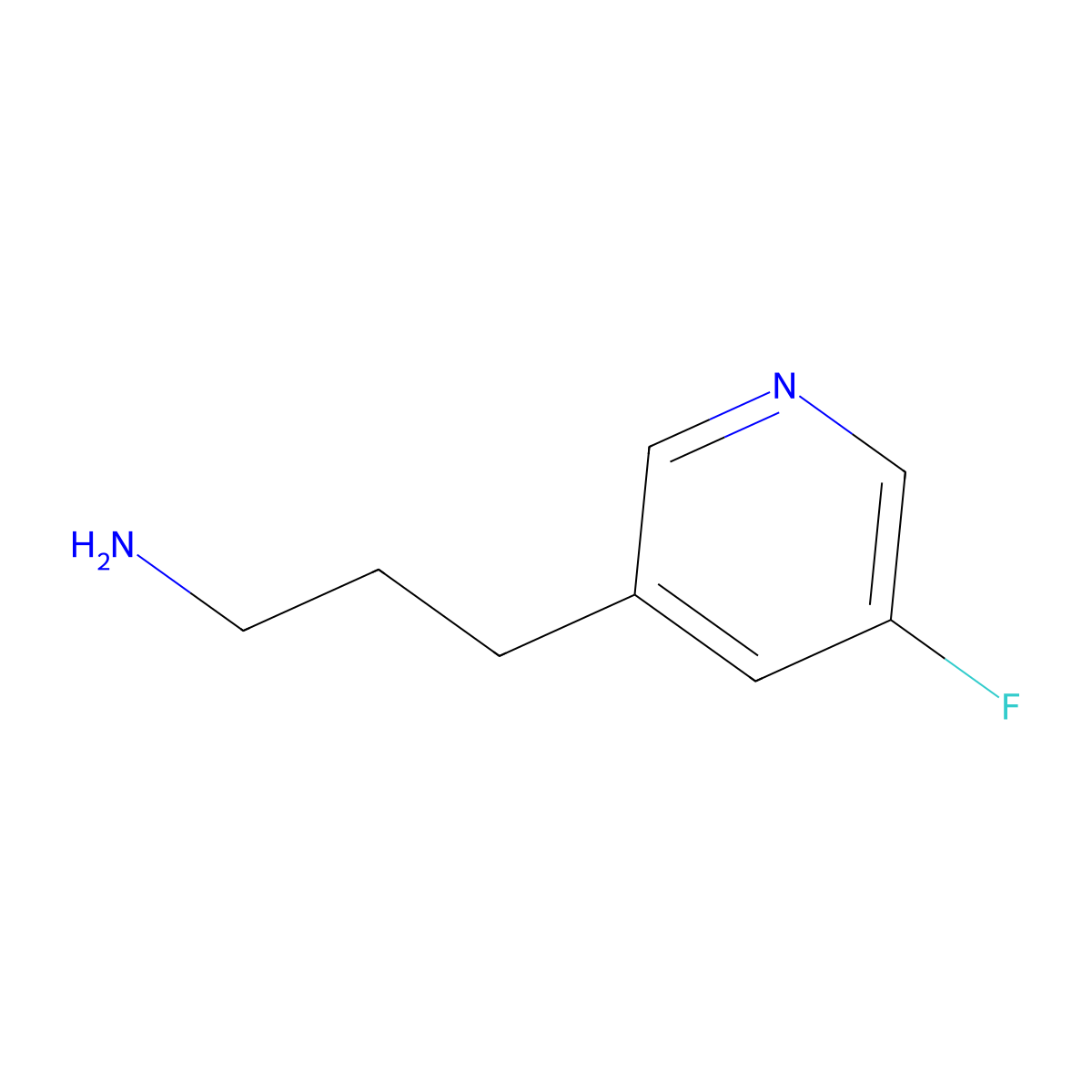 3-(5-Fluoropyridin-3-yl)propan-1-amine molecular structure, CAS 1000553-02-5