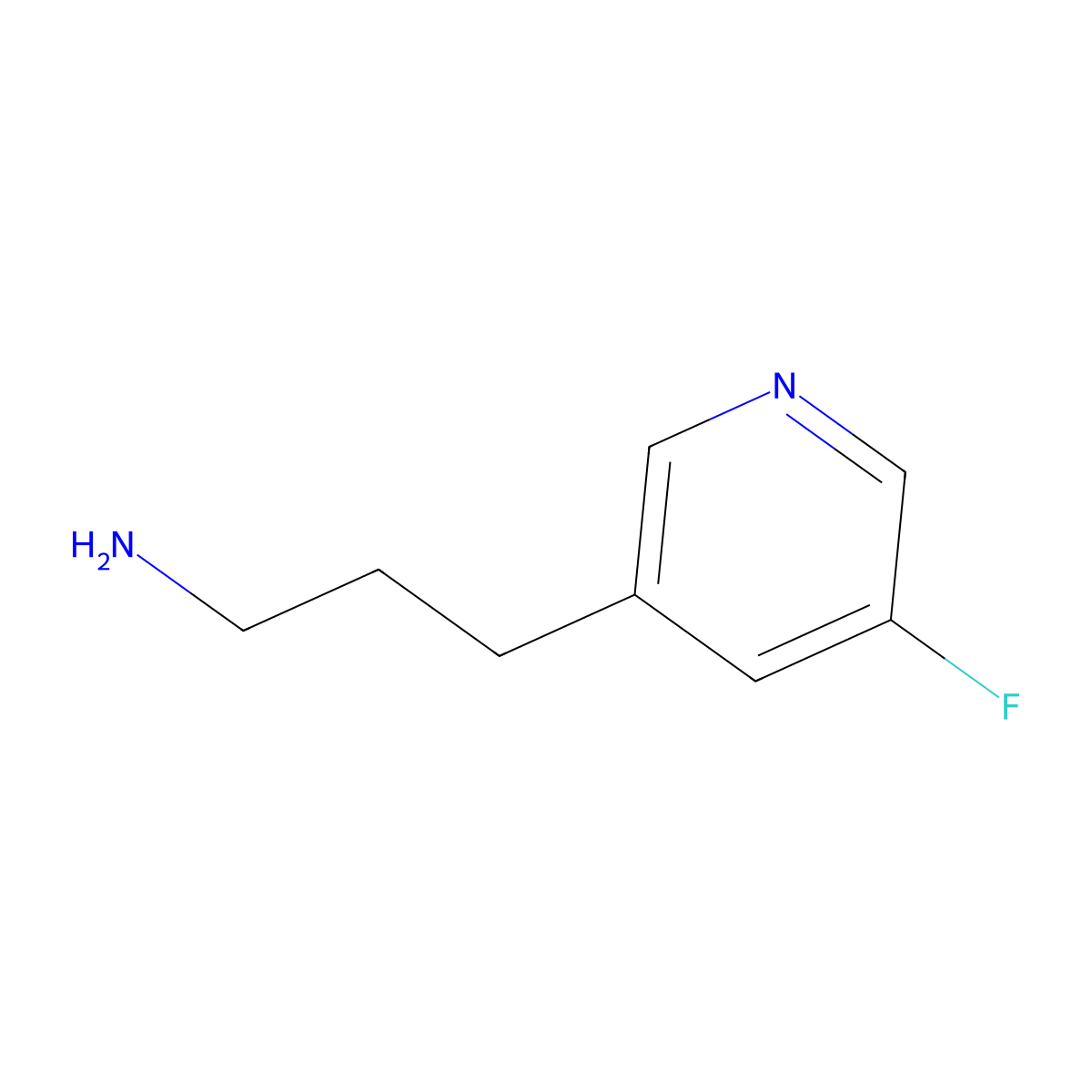 3-(5-Fluoropyridin-3-yl)propan-1-amine molecular structure, CAS 1000553-02-5