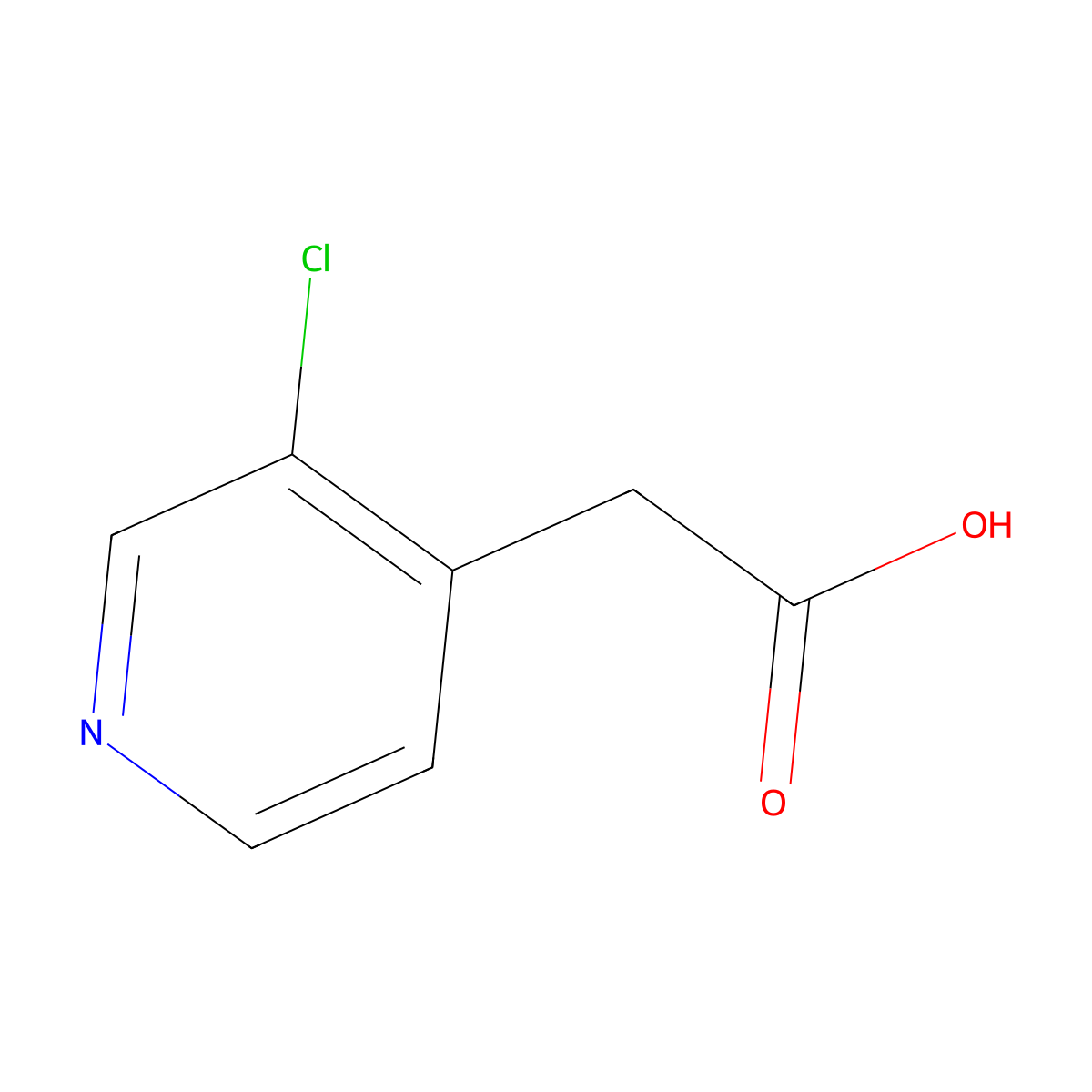 2-(3-Chloropyridin-4-yl)acetic acid molecular structure, CAS 1000553-75-2