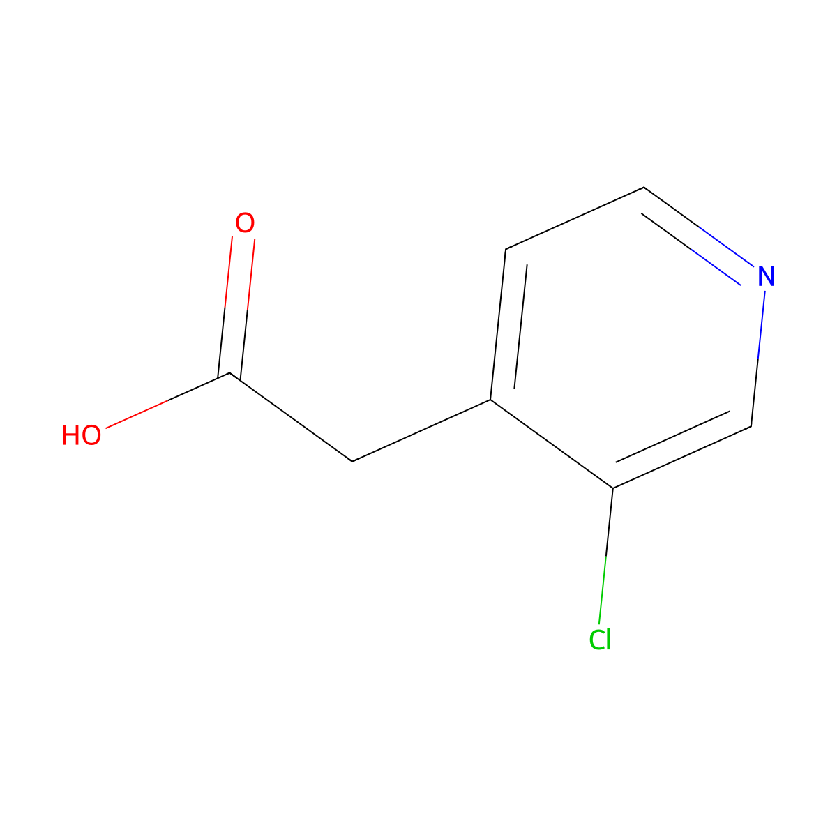 2-(3-Chloropyridin-4-yl)acetic acid molecular structure, CAS 1000553-75-2