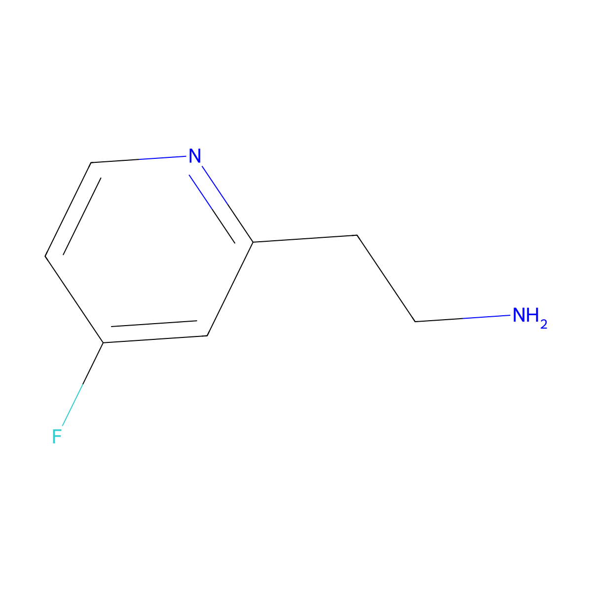 2-(4-Fluoropyridin-2-YL)ethanamine molecular structure, CAS 1000554-27-7